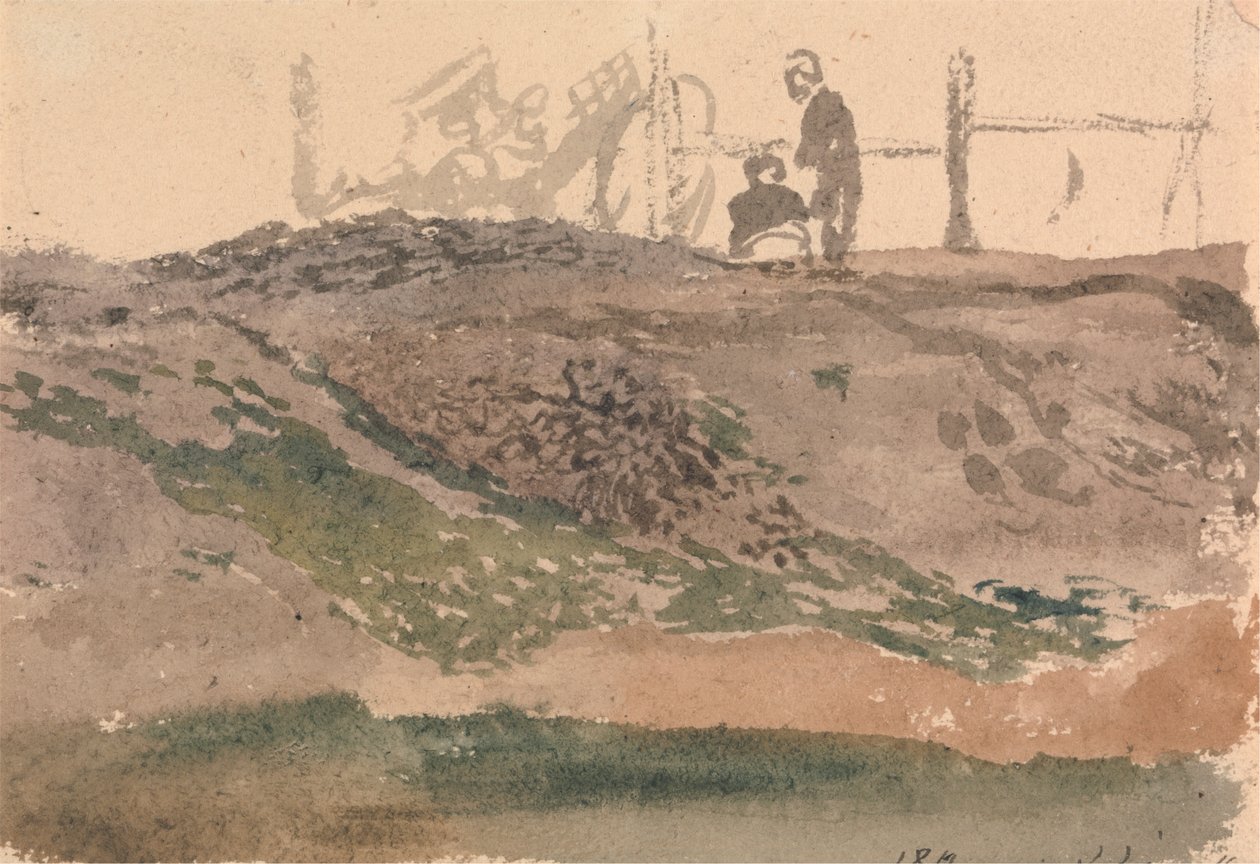 Figurer på en bank, Kensington Grusgrave af John Linnell
