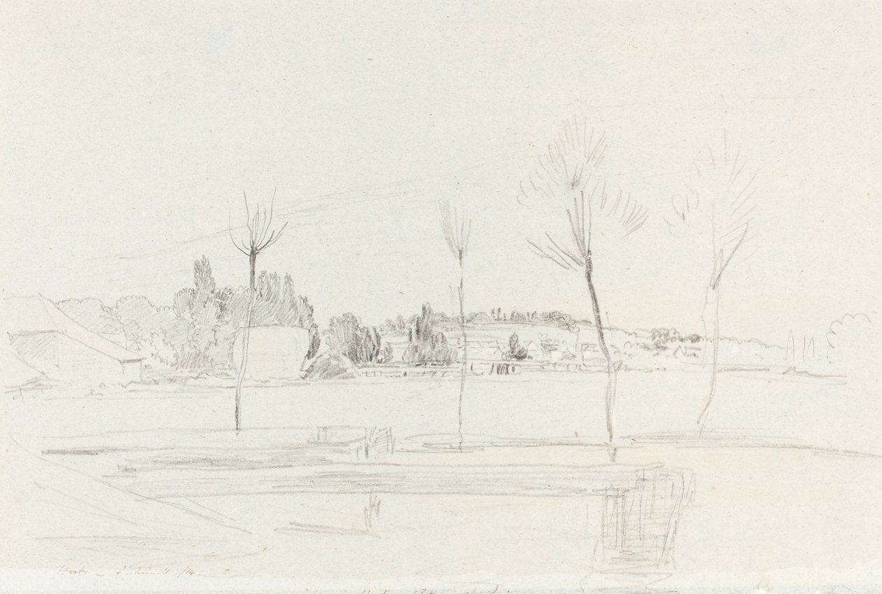 Landskab i Hertfordshire af John Linnell
