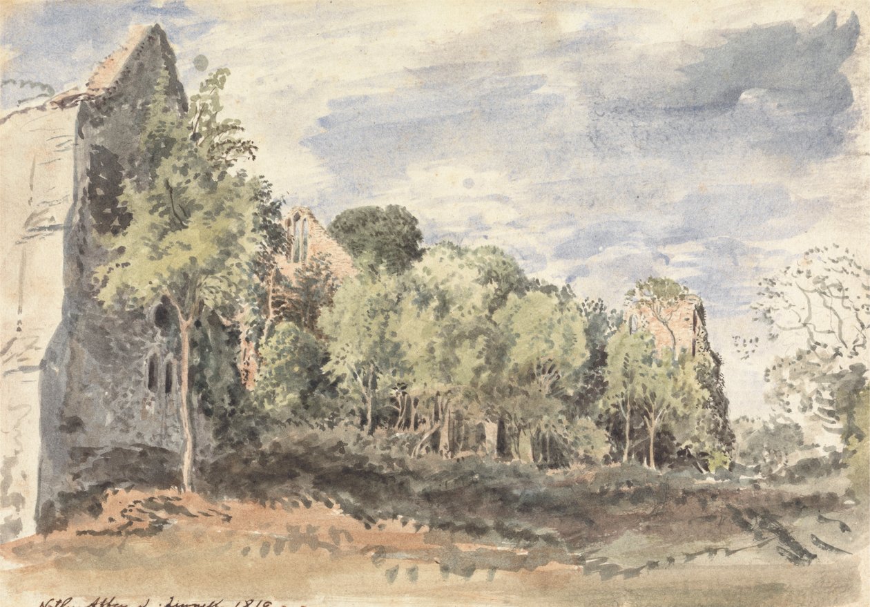 Netley Abbey af John Linnell