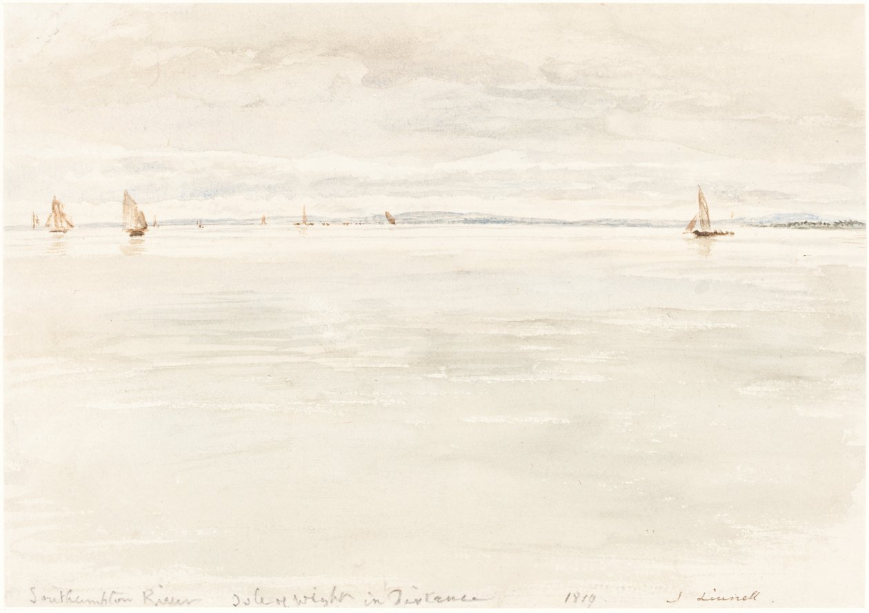 Sejlbåde på Southampton River af John Linnell