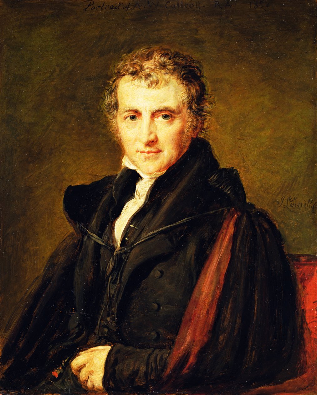 Sir Augustus Wall Callcott (1799-1844) 1847 (olie på panel) af John Linnell