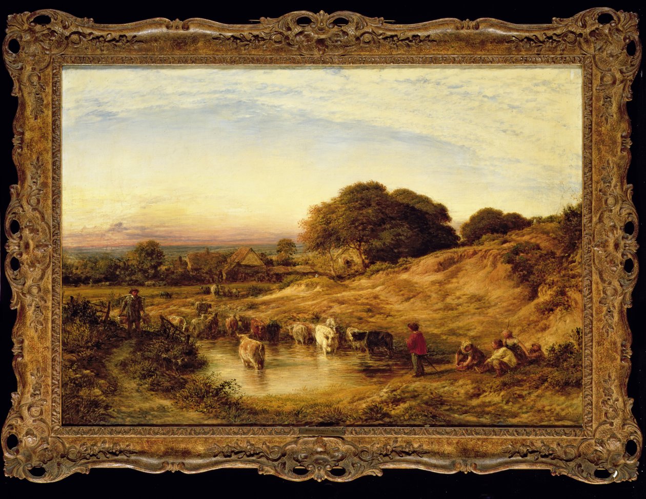 Solnedgang, 1860 af John Linnell