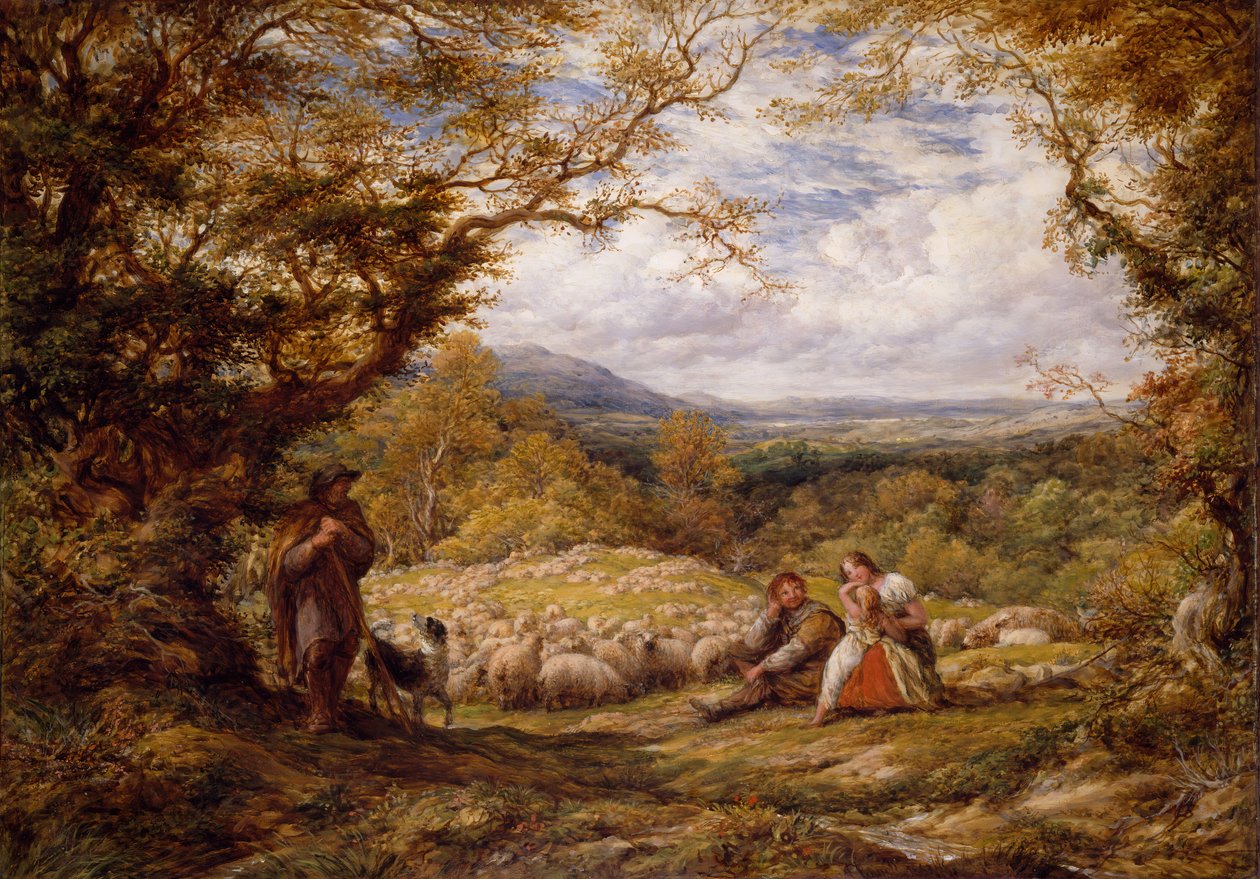 Fåredrevet, 1863. af John Linnell