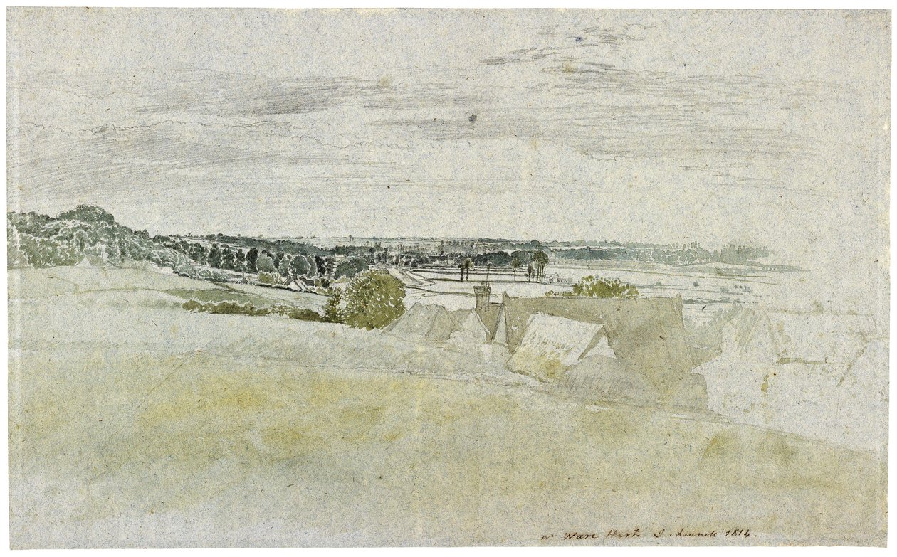 Udsigt over Amwell Hill, nær Ware, i Hertfordshire, 1814. Af John Linnell af John Linnell