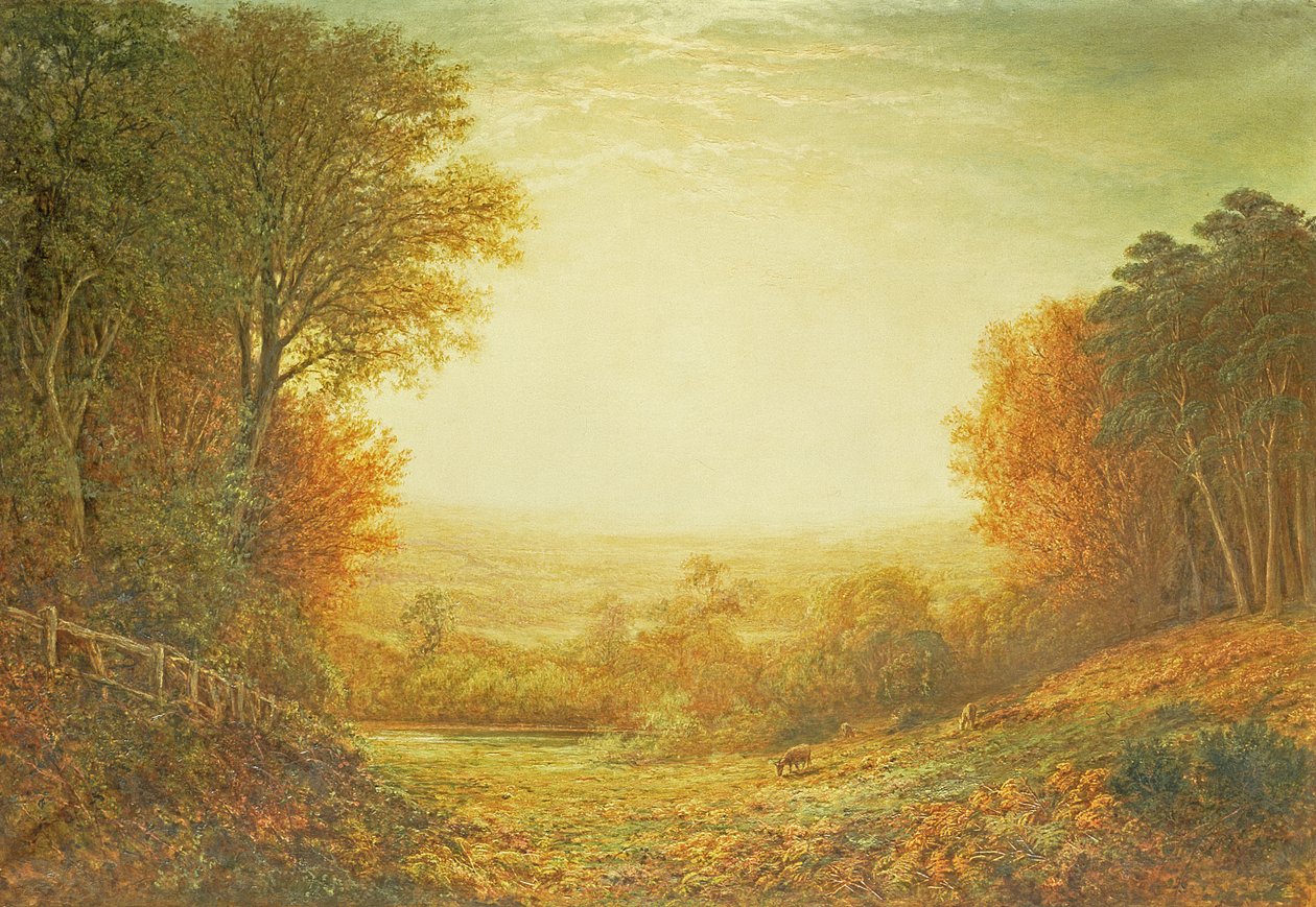 På Hampstead Heath i 1862 eller When the Sun in Splendor Fades, 1862 af John MacWhirter