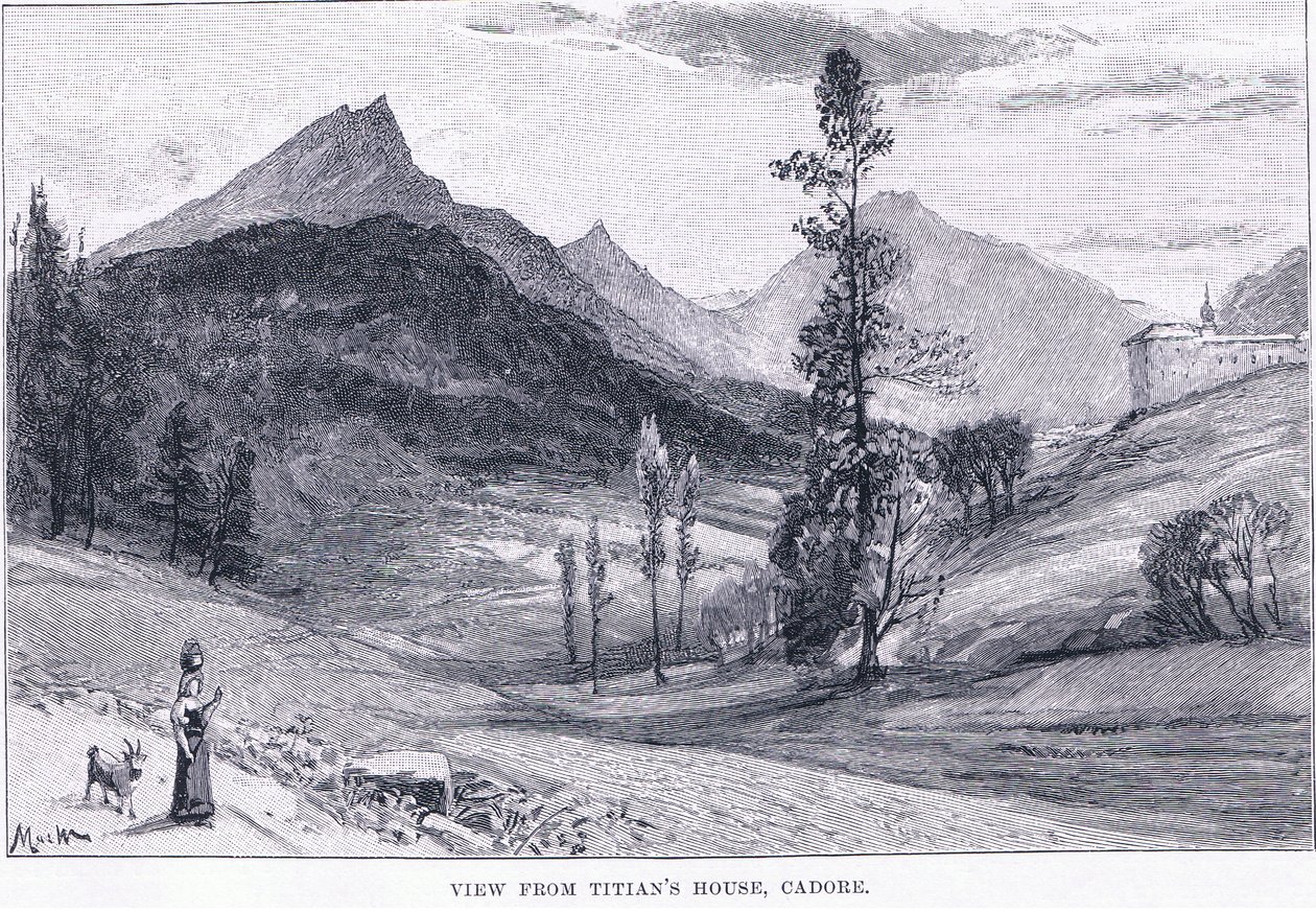 Udsigt fra Titians hus, fra The Magazine of Art 1893, Cassell and Company af John MacWhirter