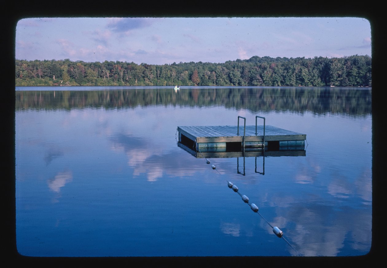 Menges Sand Pond, Menges Lakeside Resort, Livingston Manor, New York, USA af John Margolies