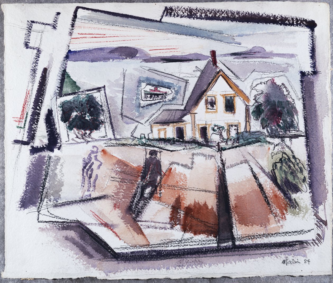 Deer Isle, Stonington, nr. 10, Maine (akvarel og blyant på papir) af John Marin
