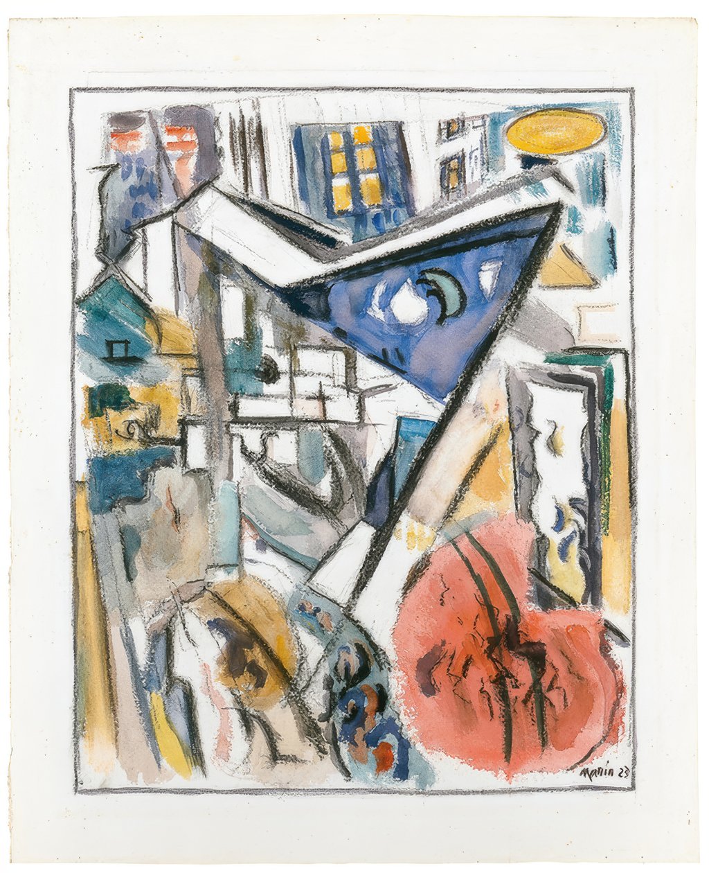 Nedre Manhattan af John Marin