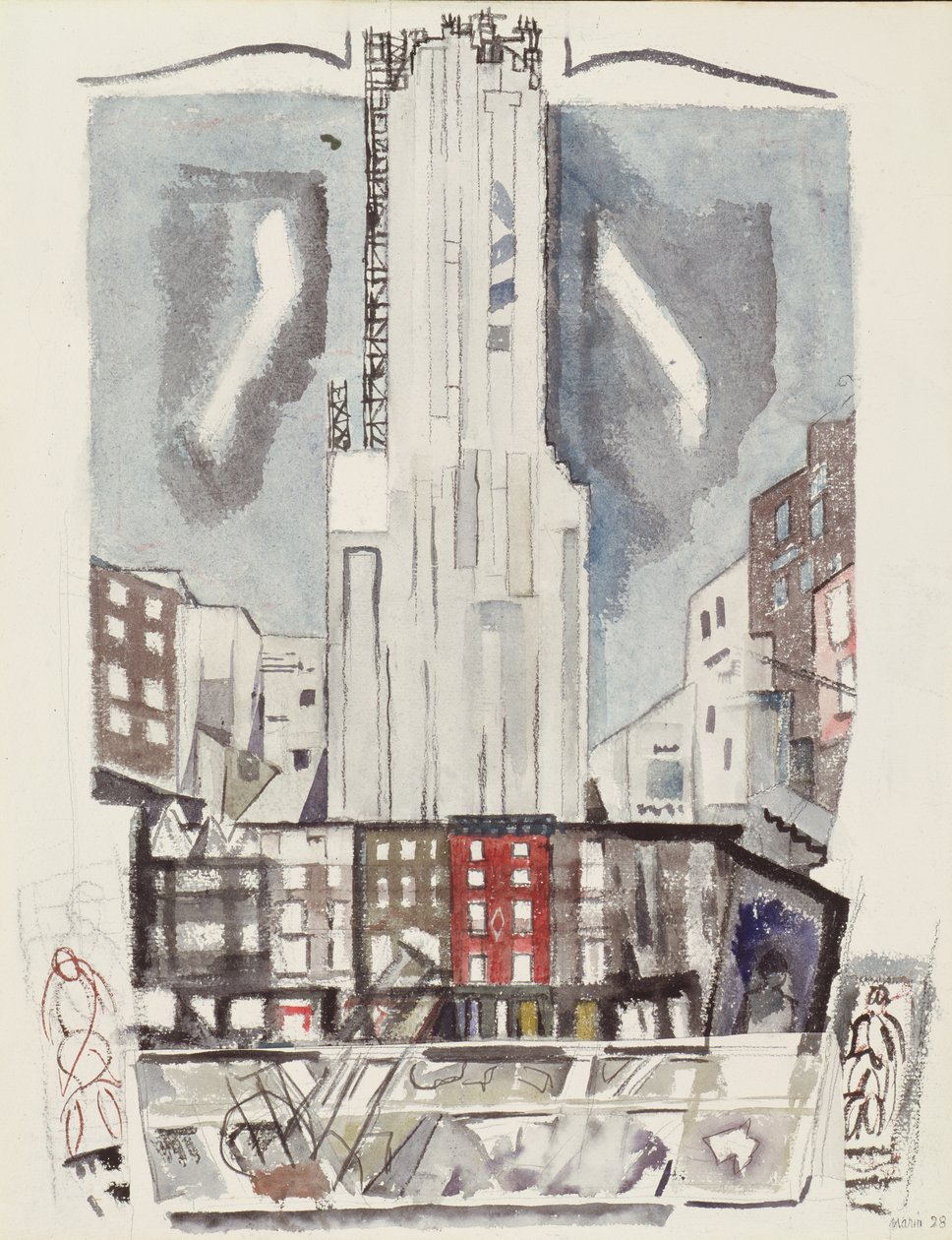 Midtown New York af John Marin