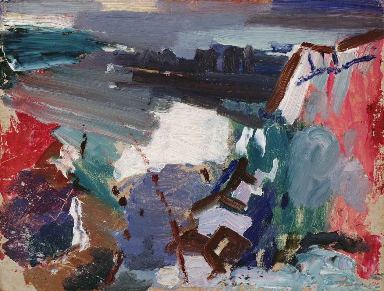 No. 5, Weehawken Series, ca. 1910 (olie på lærredsplade) af John Marin