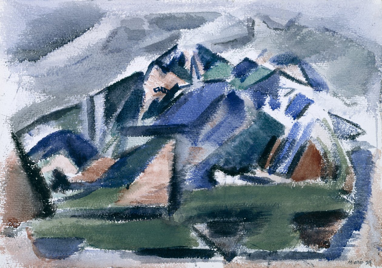Bjerget, Taos, New Mexico af John Marin