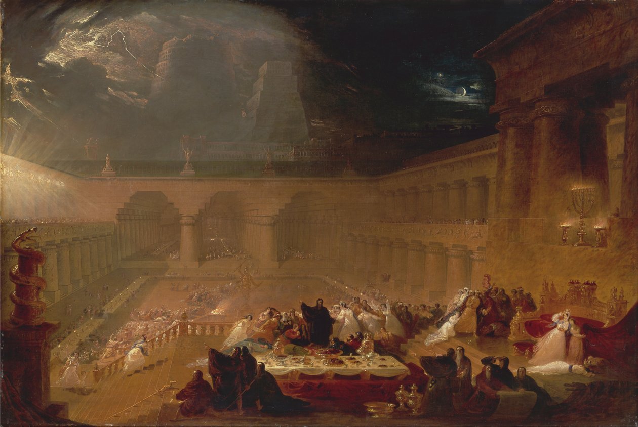 Belshazzars festmåltid af John Martin