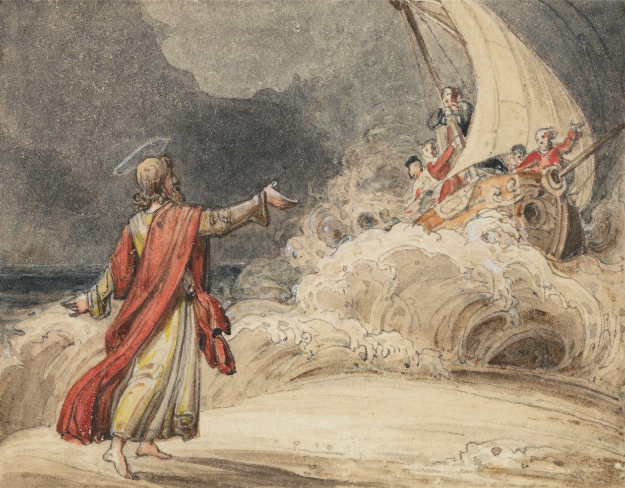 Kristus stiller stormen af John Martin