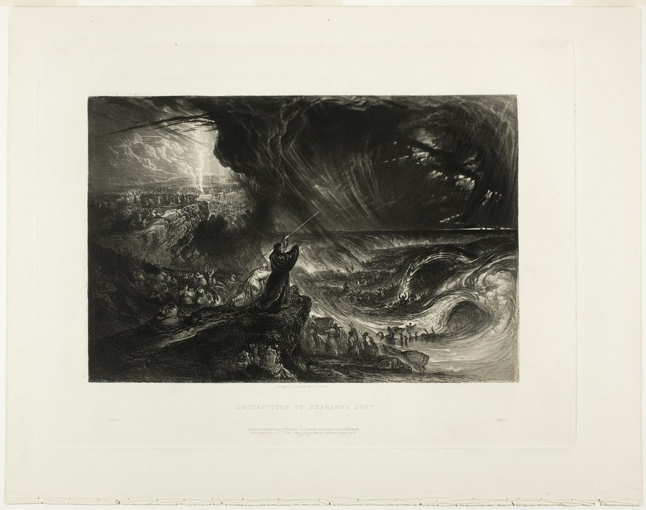 Ødelæggelsen af faraoens hær, fra Bibelens illustrationer af John Martin