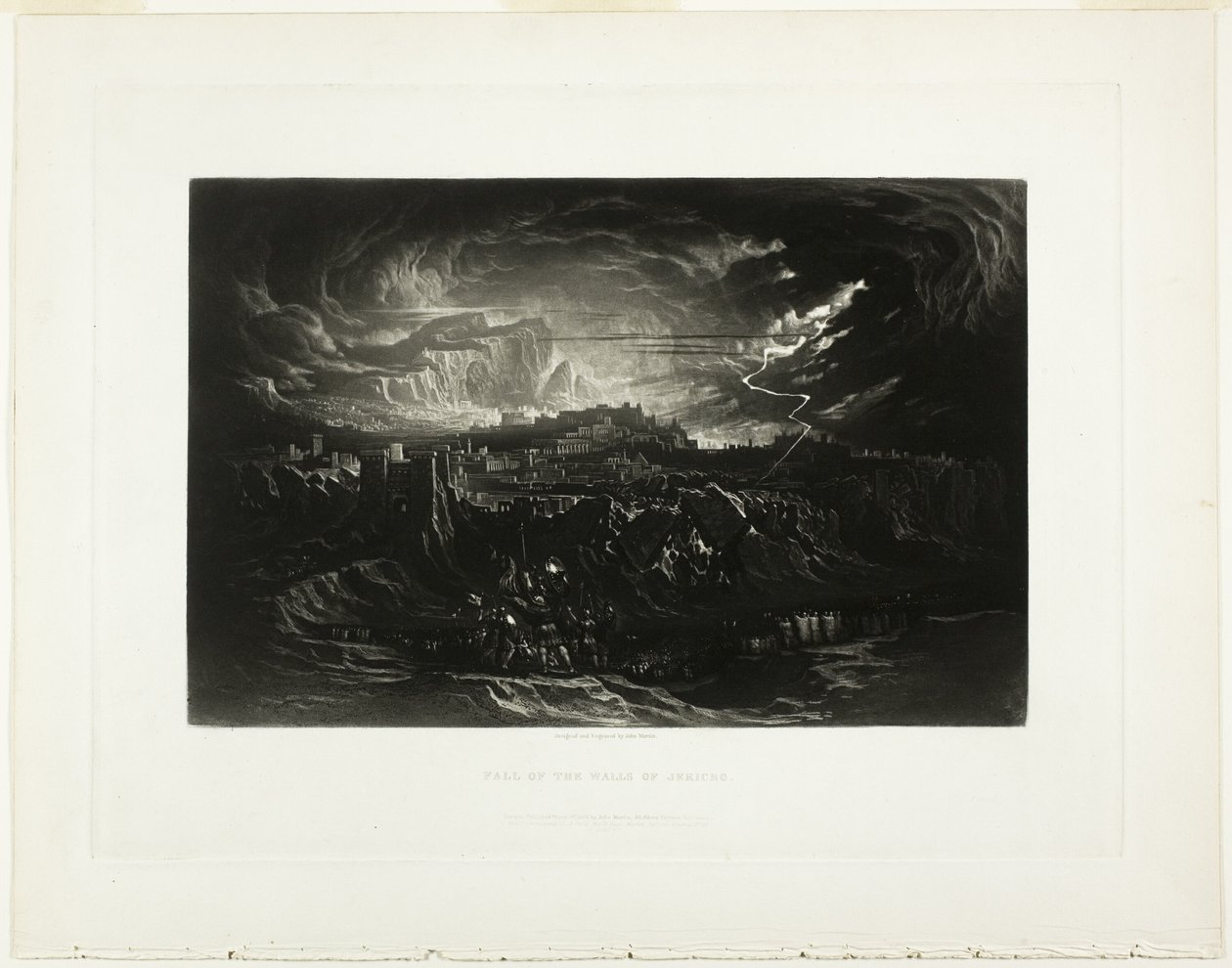 Fall of the Walls of Jericho, fra Illustrationer af Bibelen af John Martin