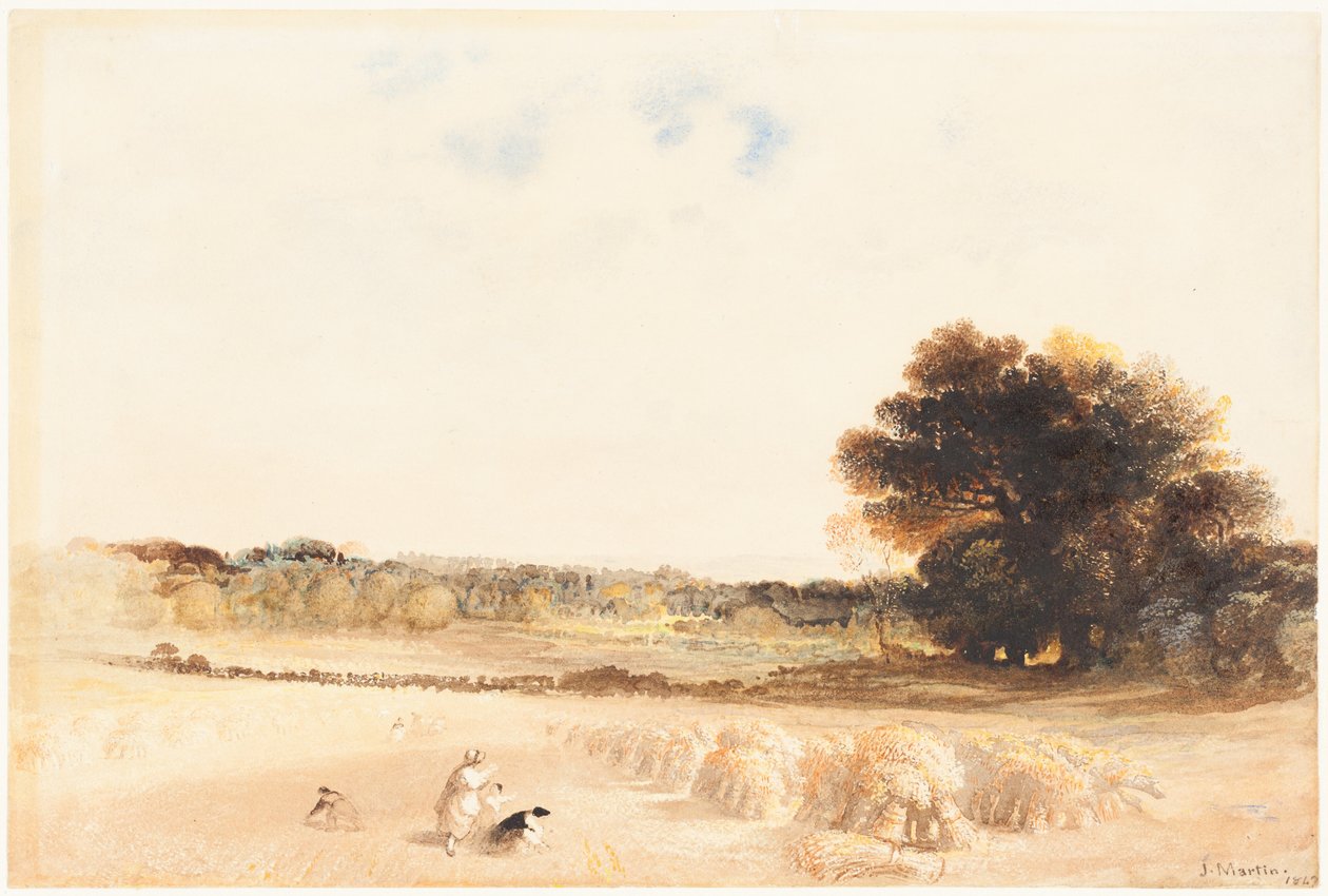 Aksopsamlere på hvedemarken af John Martin