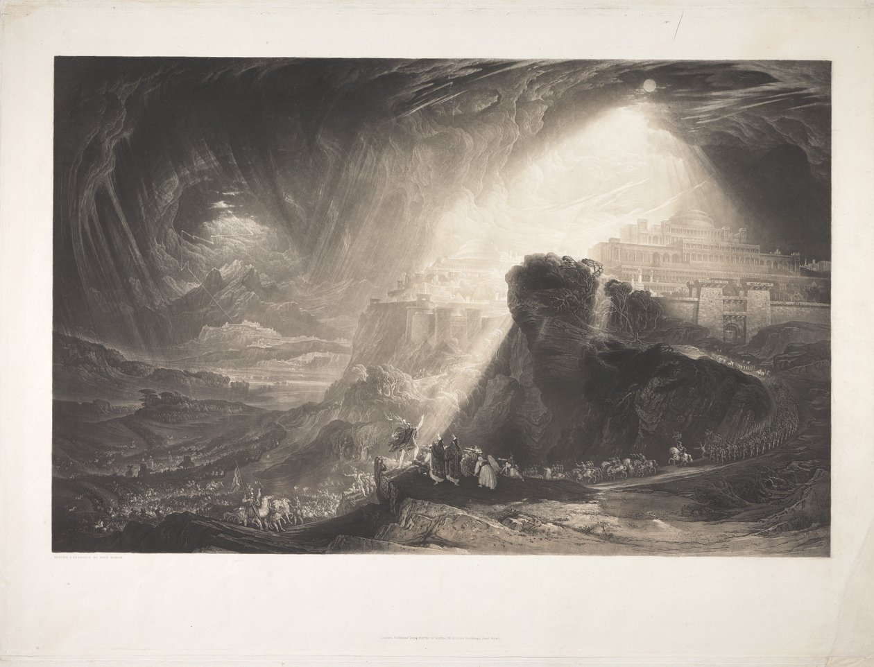 Joshua befaler solen at stå stille af John Martin