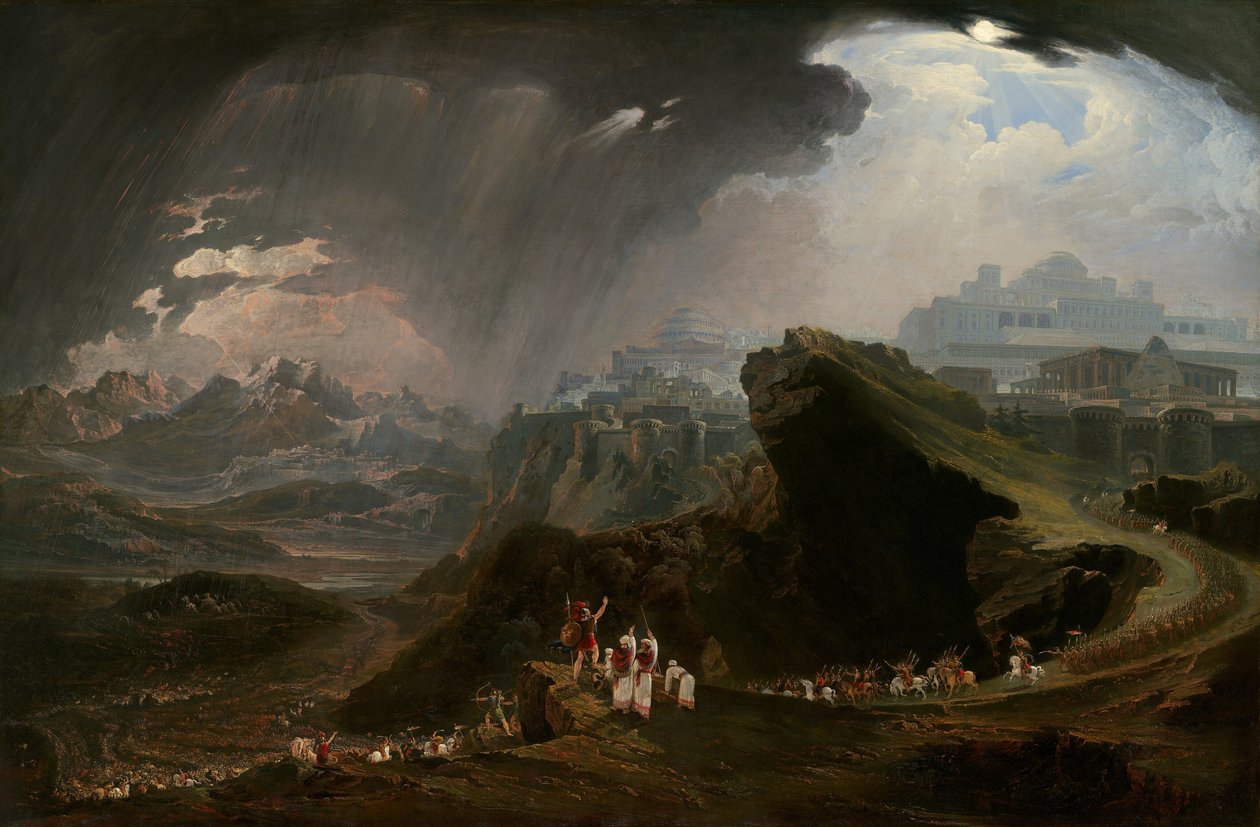 Joshua befaler solen at stå stille over Gibeon af John Martin