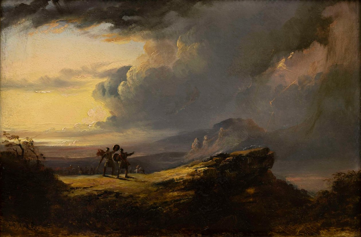 Macbeth og Banquo møder de tre hekse, 1849-1851. af John Martin