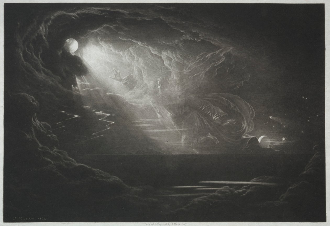 Paradise Lost: The Creation of Light, 1824. af John Martin