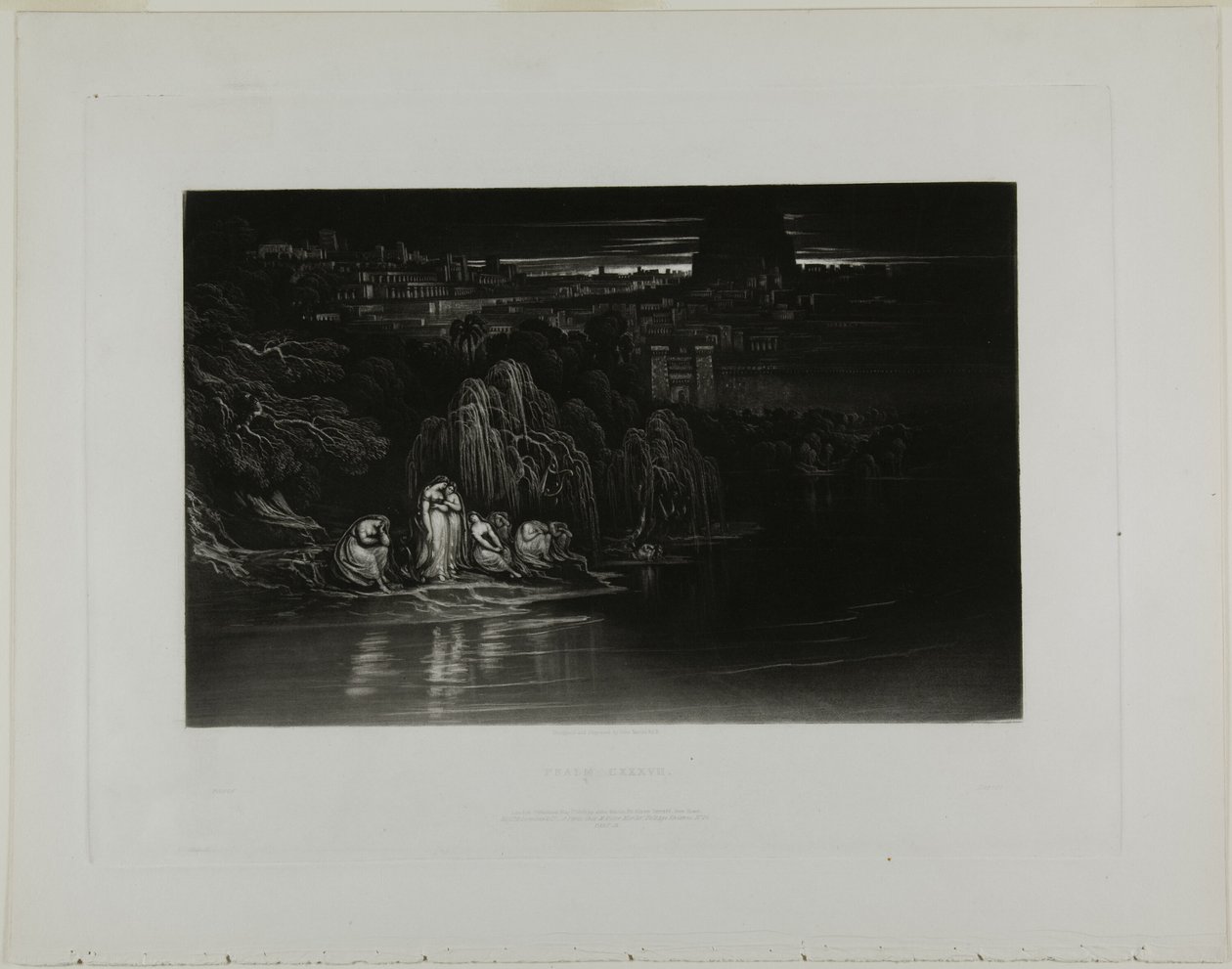 Salme CXXXVII, fra Illustrationer af Bibelen af John Martin
