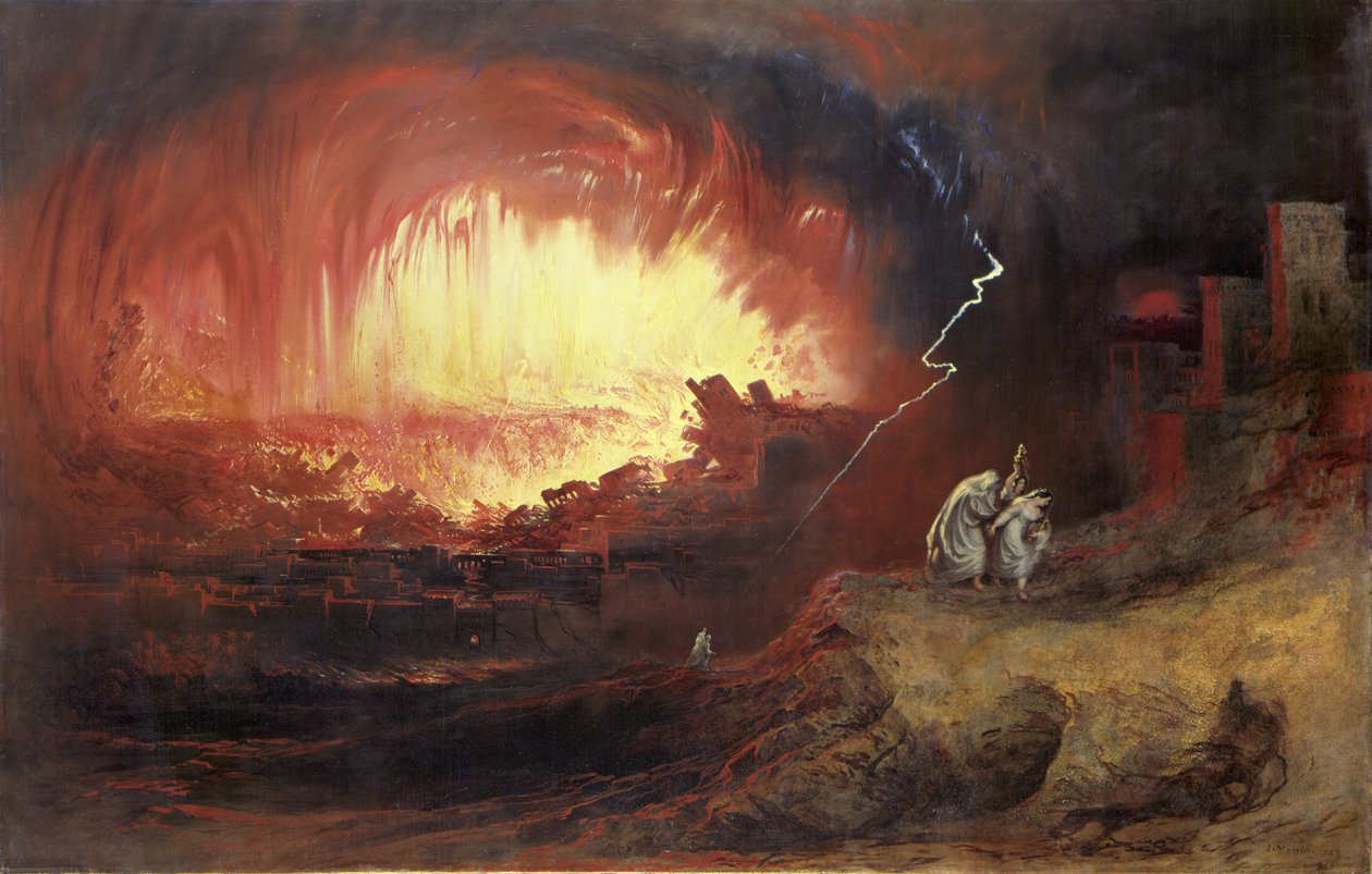 Ødelæggelsen af Sodoma og Gomorra af John Martin