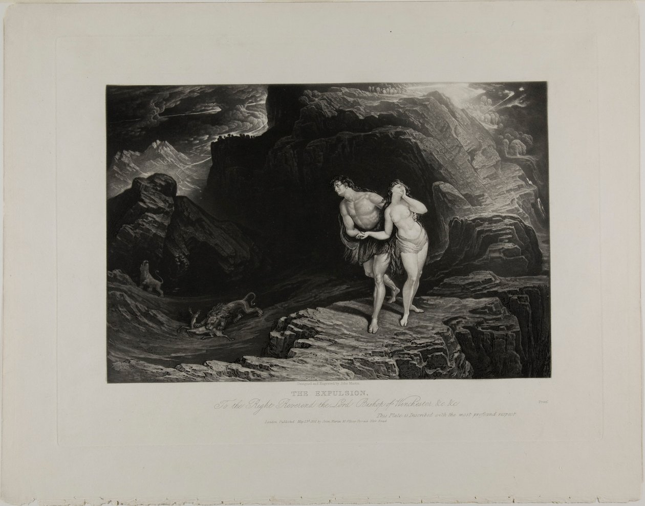 Uddrivelsen, fra illustrationer af Bibelen af John Martin