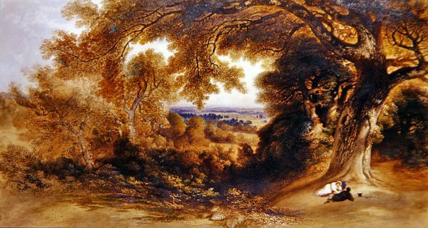 Udsigt nær Pembroke Lodge, Richmond Park af John Martin