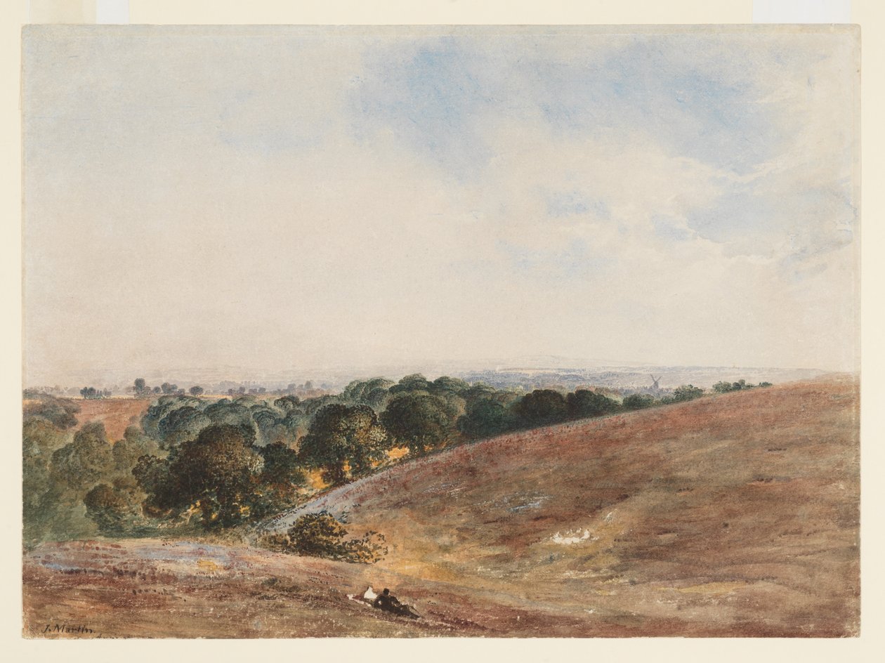 Udsigt over South Downs af John Martin