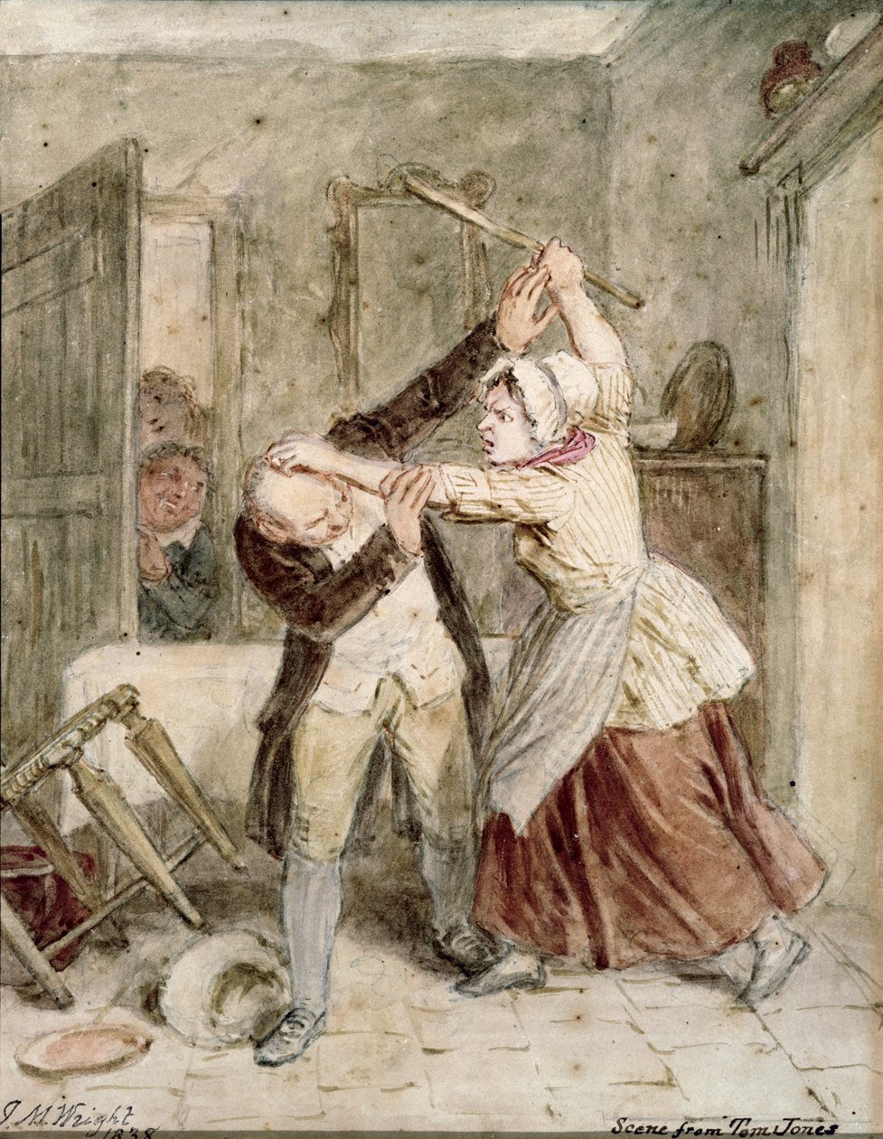 En scene fra Tom Jones, 1838 (wc på papir) af John Massey Wright