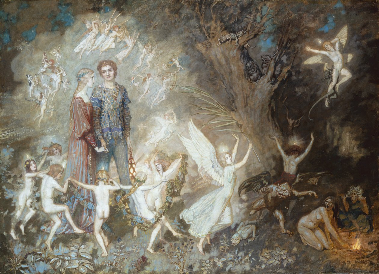 Jorinde og Joringel i Hekseskoven af John Duncan