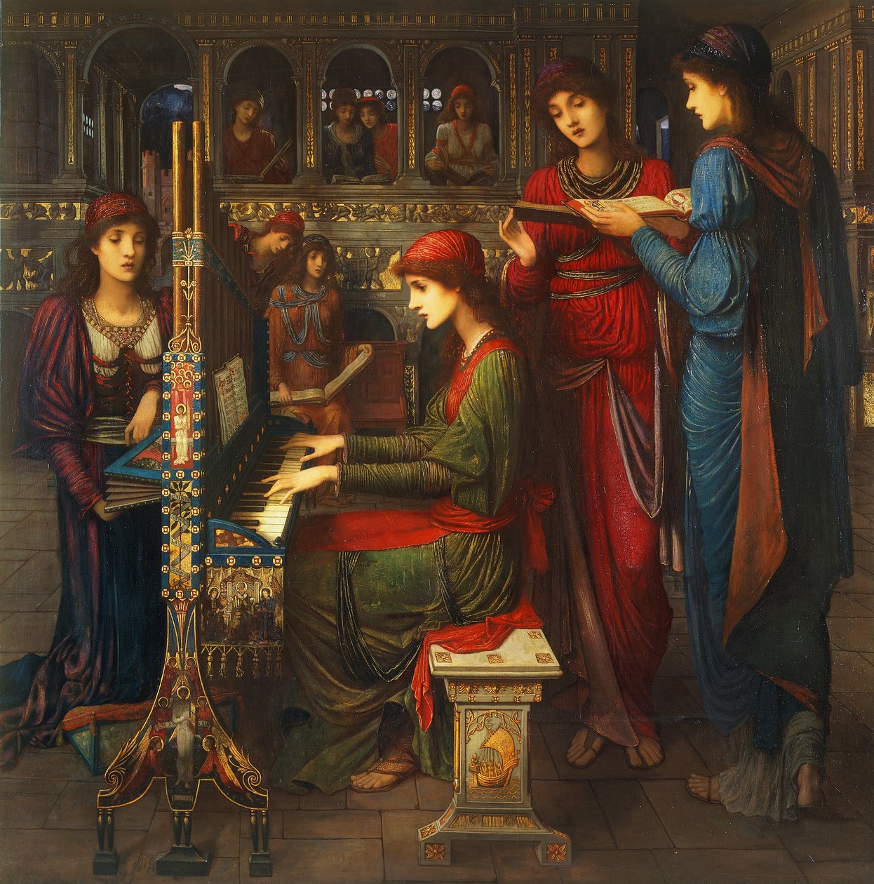 Evensong, Sankt Cecilia af John Melhuish Strudwick