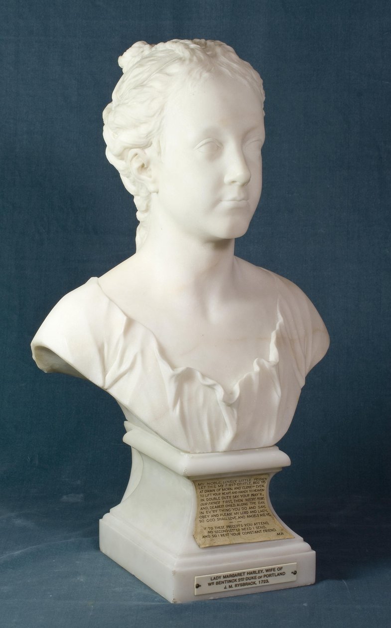 Buste af Margaret Cavendish, senere hertuginde af Portland, ca. 1723 (marmor) af John Michael Rysbrack