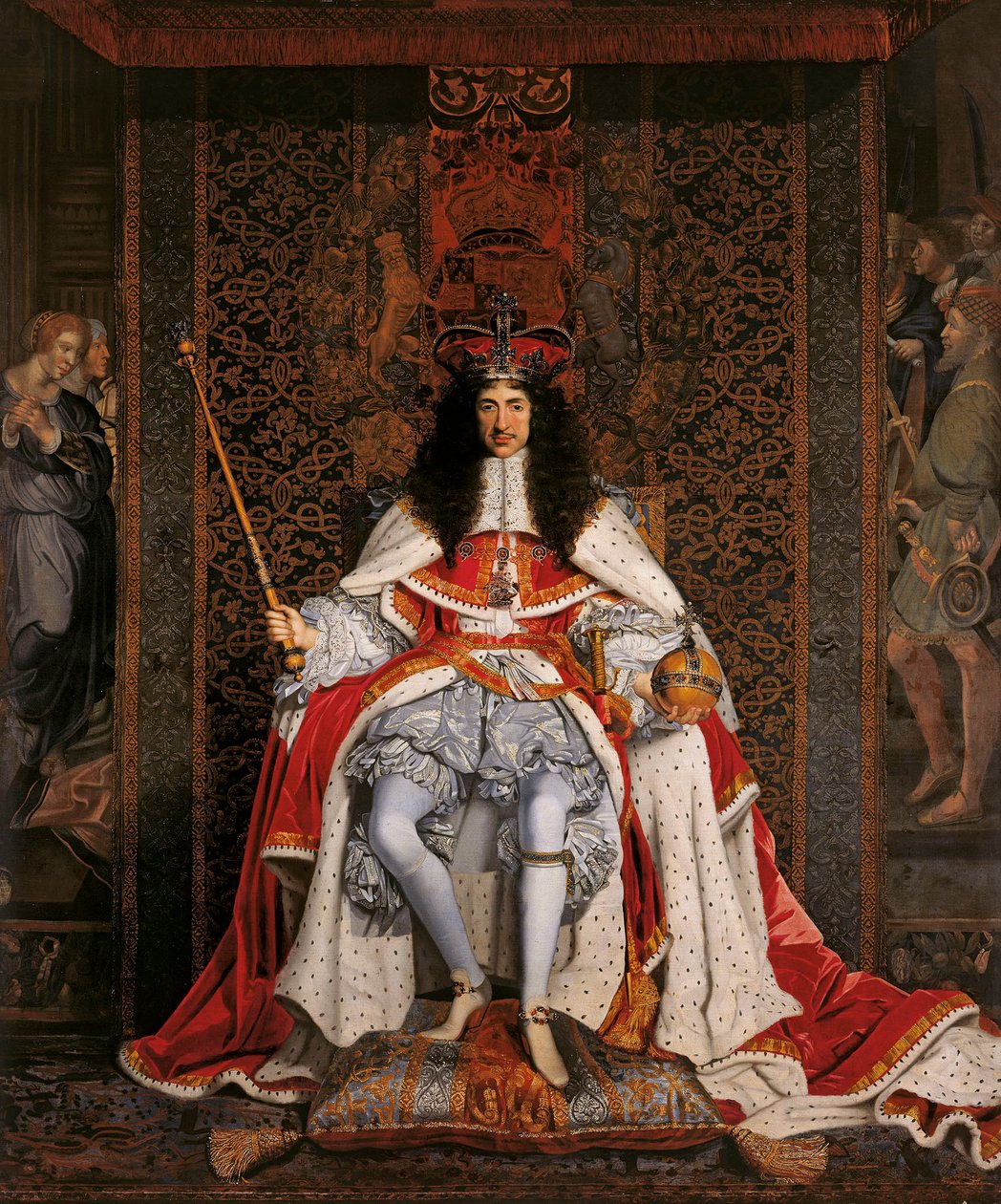 Karl II af England i kroningsdragt af John Michael Wright