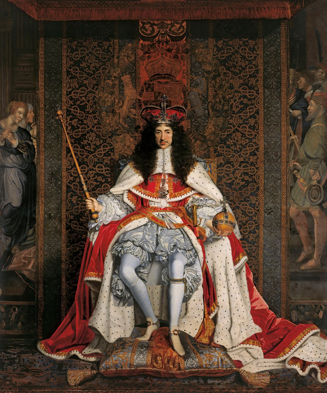 Portræt af Charles II af England 1630-1685, ca 1676. af John Michael Wright