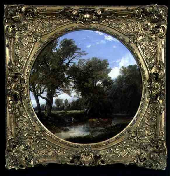 Norfolk River Scene (olie på lærred) af John Middleton
