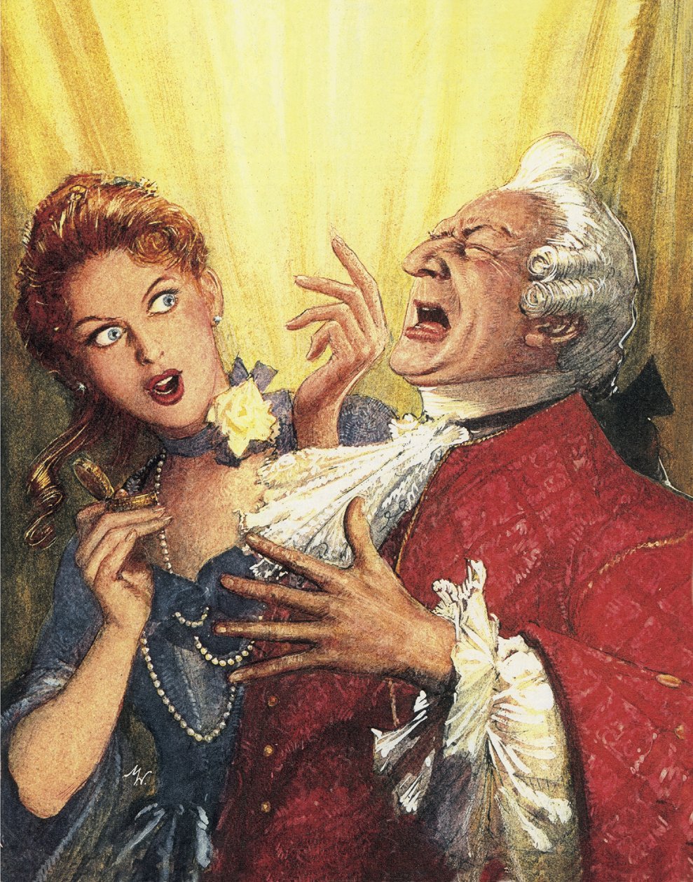 Illustration til Alexander Popes The Rape of the Lock af John Millar Watt