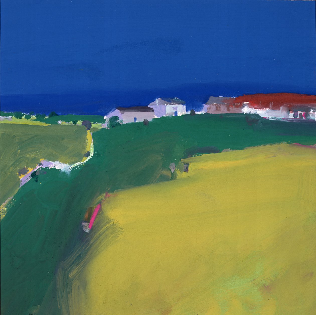 Fram hos Trencom, 1999 (gouache) af John Miller