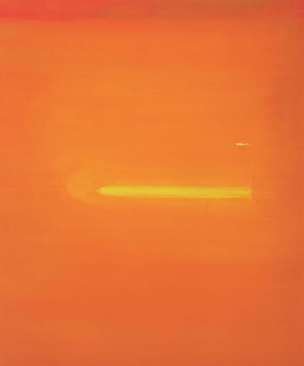Orange interiør med figur, 2000 af John Miller