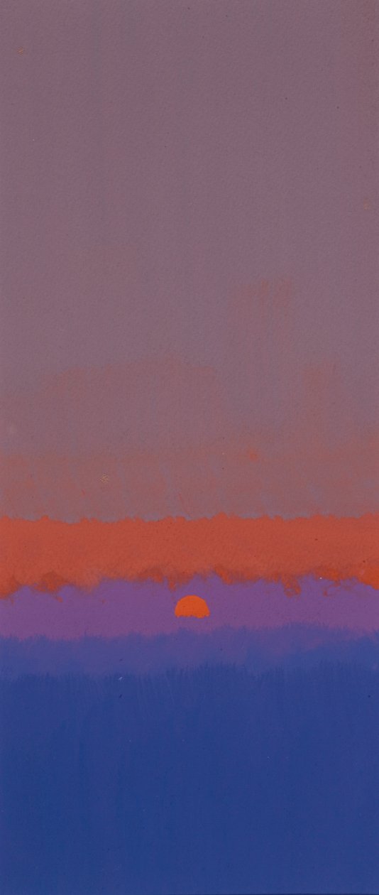 Solopgang (gouache) af John Miller