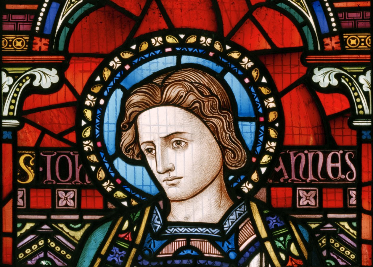 Crick, East Window detalje, Lavers & Barraud, John Millner Allen (1827-1902), St John, 1863 af John Millner Allen