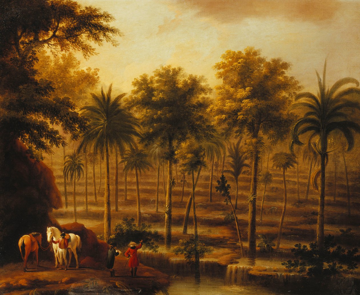 Udsigt over Roaring River Cascades, Jamaica af John Milton