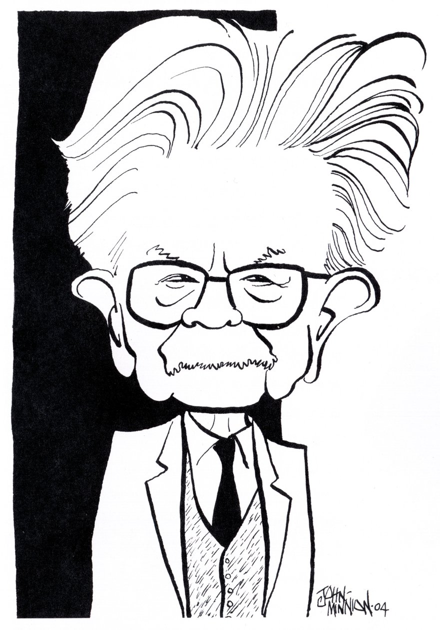 Elias Canetti, karikaturer af John Minnion