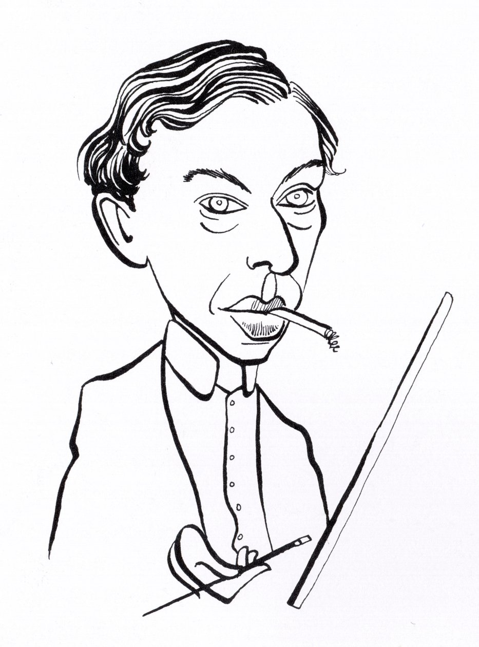 Ernst Ludwig Kirchner, karikatur af John Minnion