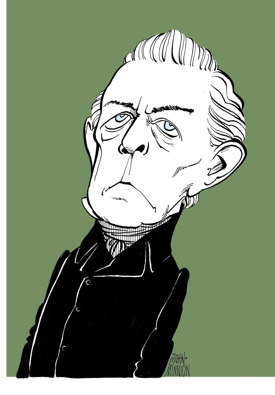 Franz Berwald - karikatur af den svenske komponist af John Minnion