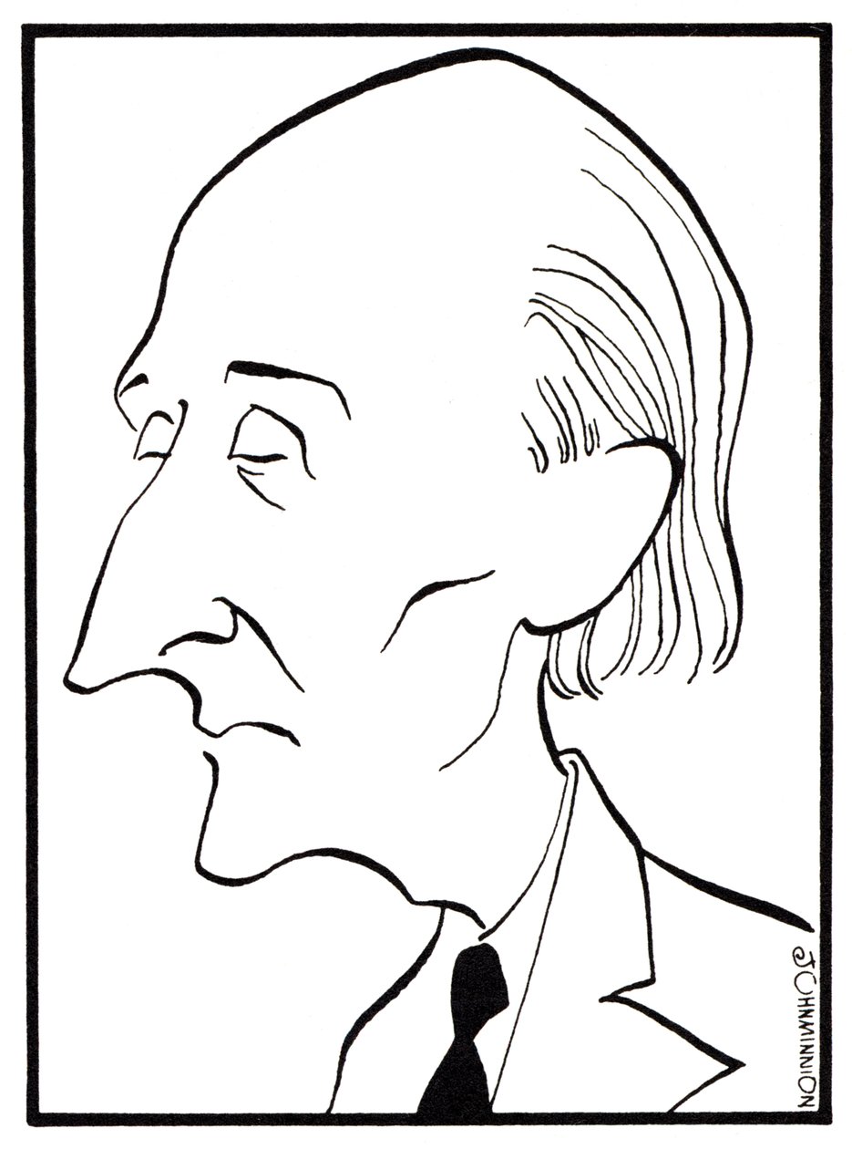 Frederick Delius - karikatur af John Minnion - engelsk komponist - 29. januar 1862 - 10. juni 1934 af John Minnion