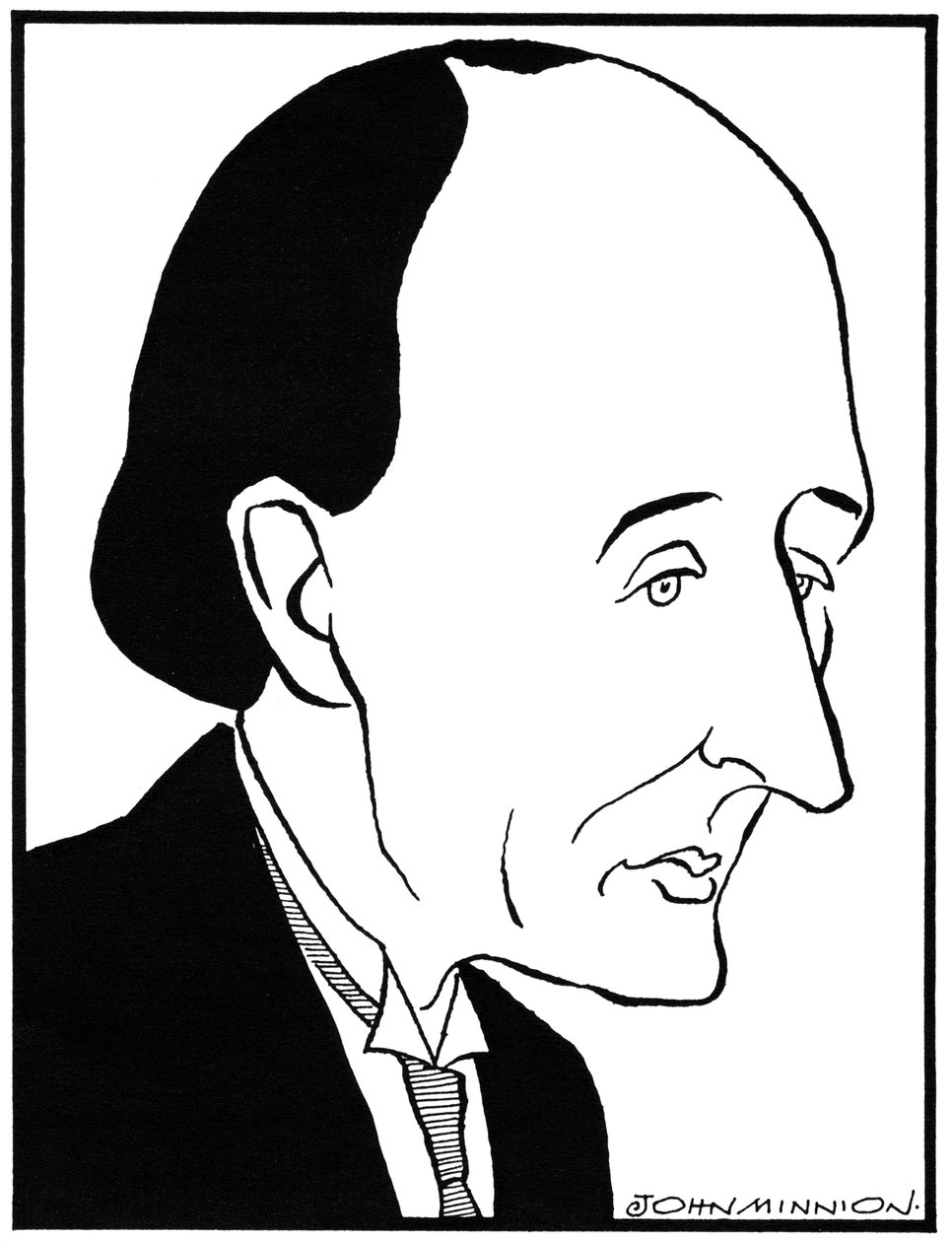 Frederick Delius - portræt engelsk komponist, 29. januar 1862 - 10. juni 1934 af John Minnion