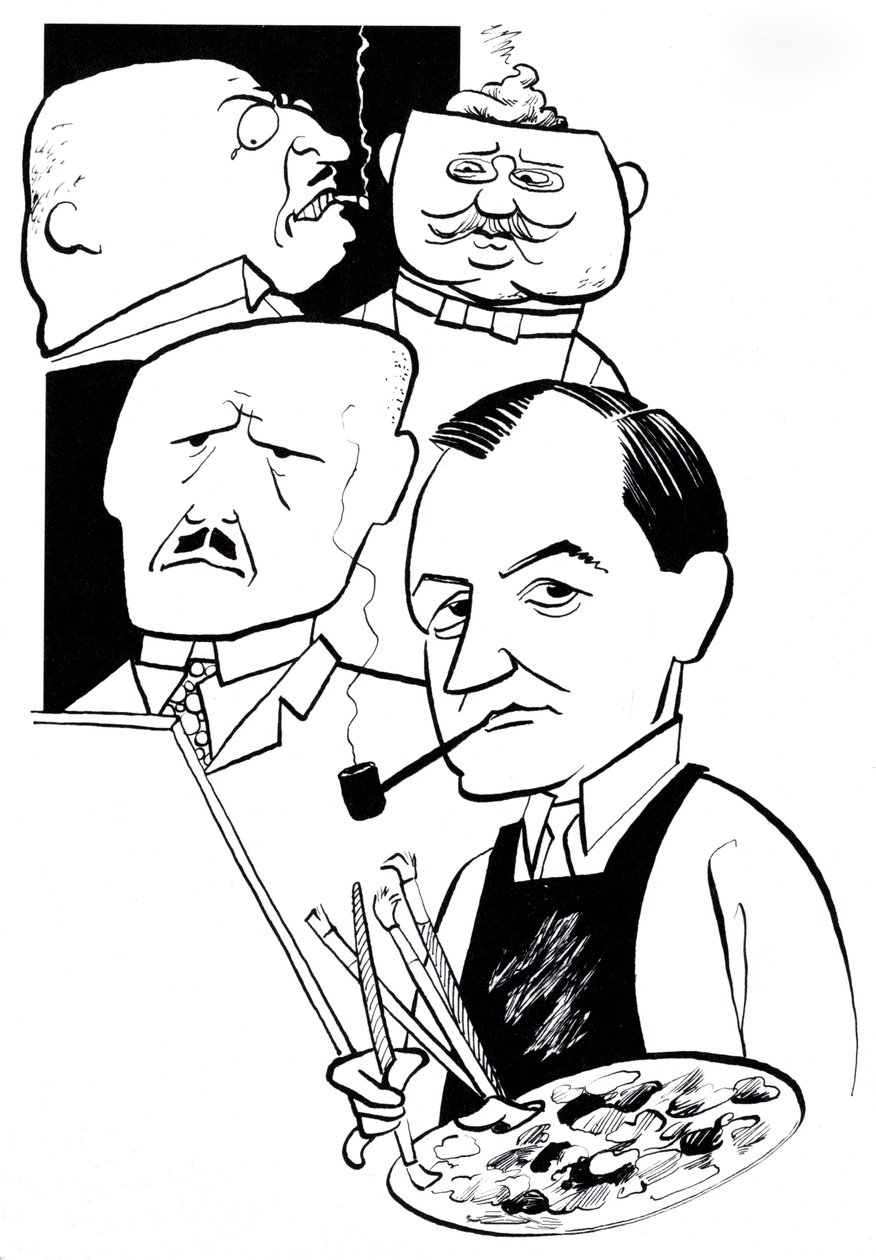 George Grosz, karikatur af John Minnion