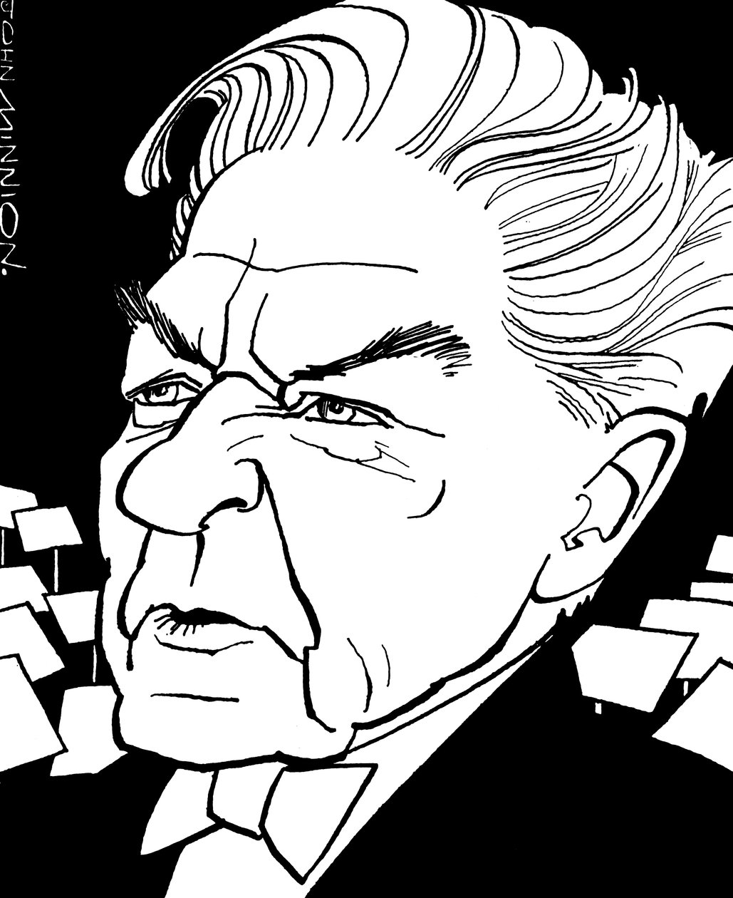 Herbert von Karajan - portræt af John Minnion